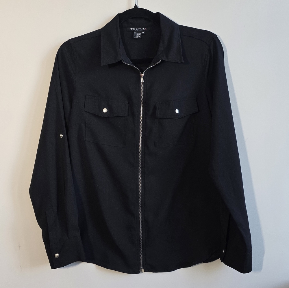 Tracy M. - Black Zip-Up Long Sleeve - Size M
